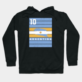 Argentina Soccer Football Champions Distressed Flag Hoodie